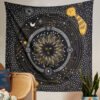 Black And White Sun Starry Tapestry Wall Hanging Planet Universe Moon Wall Tapestries For Living Room Bedroom Home Decor