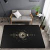 Black Celestial Moon/Stars/Sun/Area Rug Witch Goth Gothic Pagan Wiccan Tarot Cards Astrology Witchcraft Supplies Mandala Carpet| |