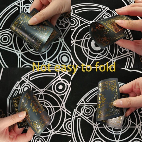 Black Phnom Penh Tarot Suit Table Game 12 * 7cm Paper Guide Divination Prediction Waterproof High-end Astrology Board Game