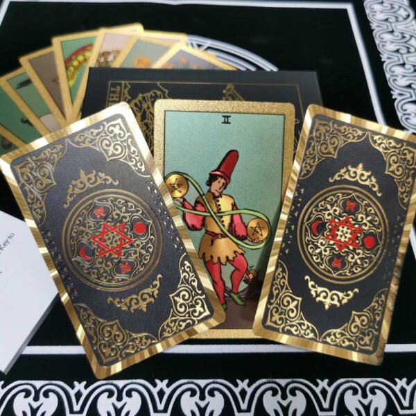 Black Phnom Penh Tarot Suit Table Game 12 * 7cm Paper Guide Divination Prediction Waterproof High-end Astrology Board Game