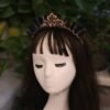 Black Raw Crystal Crown Rose Quartz Headband  Witch Accessories Gift