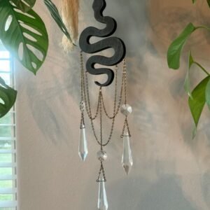 Black Snake Sun Catcher(Home Decor, Wall Hanging, Nursery)