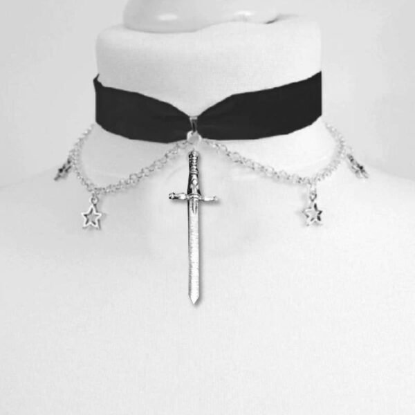 Black Velvet Choker Necklace, Gothic Victorian Black Cameo