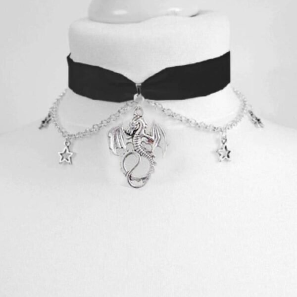 Black Velvet Choker Necklace, Gothic Victorian Black Cameo