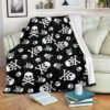 Black & White Skull Blanket 3D Printed Blanket Flannel Blanket Throw Blanket Soft Sofa Blanket