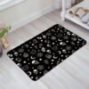 Black Witch Skull Moon Divination Doormat Non-slip Rug Soft Bath Mats Bathroom Supplies Carpet Living Room 50x80cm