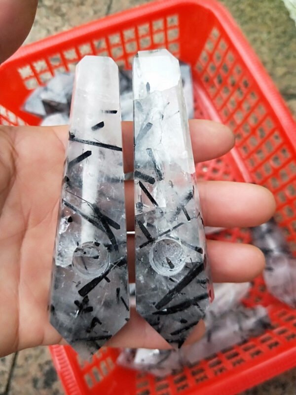 Magicun Crystal~Black hair crystal black tourmaline mouthpiece