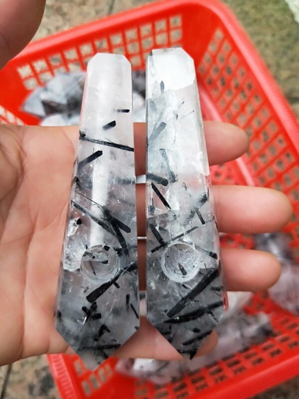 Magicun Crystal~Black hair crystal black tourmaline mouthpiece