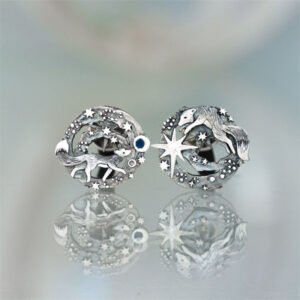 Bohemian-Style-Fashion-Moon-Star-Fox-Stud-Earrings-Charm-Ladies-Personality-Stud-Earrings-Party-Anniversary-Jewelry Bohemian Style Fashion Moon Star Fox Stud Earring