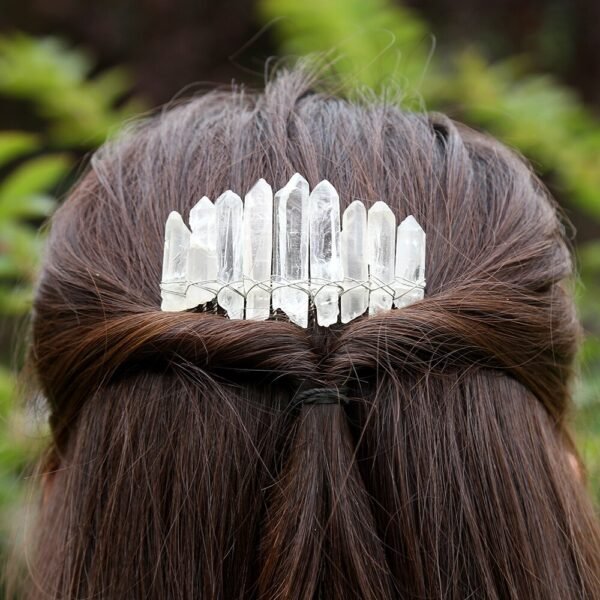 Boho Raw crystal headband witch rainbown crystal headband bridal party  princess girl honey gift