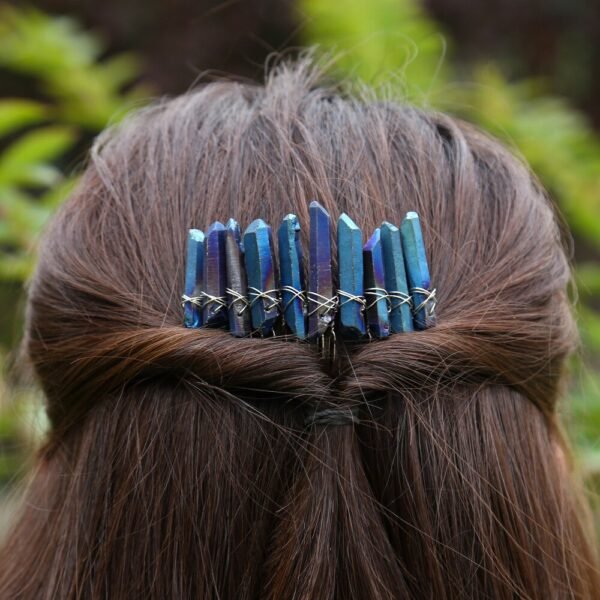 Boho Raw crystal headband witch rainbown crystal headband bridal party  princess girl honey gift