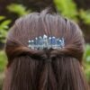 Boho Raw crystal headband witch rainbown crystal headband bridal party  princess girl honey gift