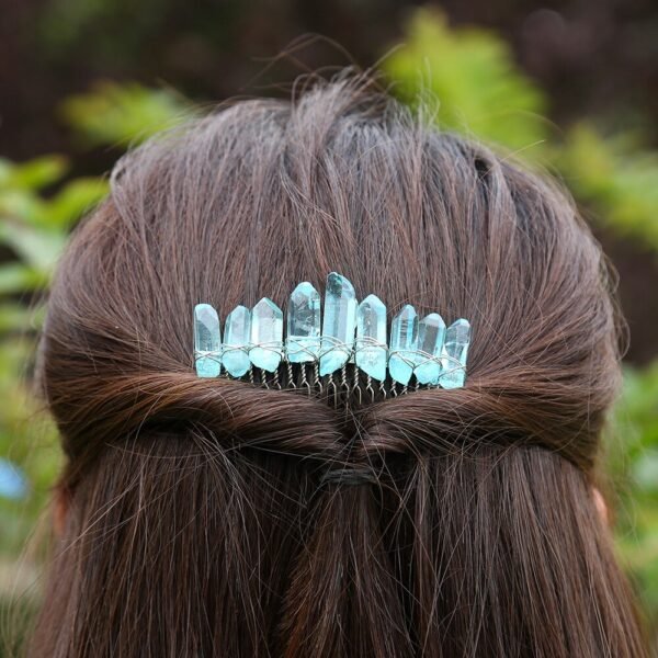 Boho Raw crystal headband witch rainbown crystal headband bridal party  princess girl honey gift