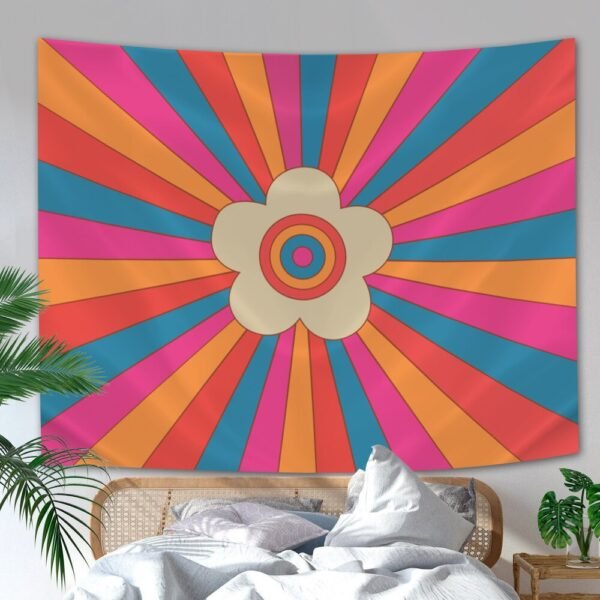 Boho Sun Tapestry Wall Hanging Moon Phase Rainbow Tapestries Bedroom Decor Bedspread Throw Cover Sun Moon Wall Decor