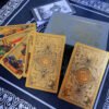 Borderless Tarot Card Gift Box Luxury Set Gold Foil Hot Stamping PVC Waterproof Wear-resistant Board Game Solitaire Divination