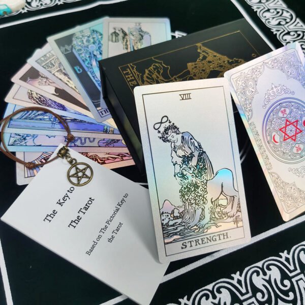 Borderless Tarot Card Gift Box Luxury Set Gold Foil Hot Stamping PVC Waterproof Wear-resistant Board Game Solitaire Divination