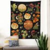 Botanical Cactus Tapestry Wall Hanging Moon Starry Mushroom Chart Hippie Bohemian Tapestries Psychedelic Witchcraft Home Decor