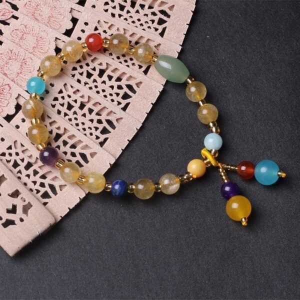 Magicun Crystal~Brazil natural blonde crystal bracelet women's bracelets retro agate bracelet wholesale crystal hair accessories
