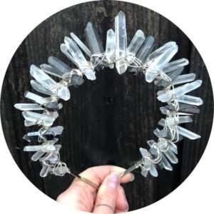 Magic Wicca~Bride white crystal natural crystal headband crystal crown headband goddess crown girlfriend party gift