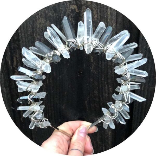 Magic Wicca~Bride white crystal natural crystal headband crystal crown headband goddess crown girlfriend party gift