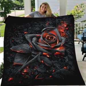 Burnt Rose Printed Quilts Fleece Blankets Birthday Gifts Valentine's Day Holiday Throw Blankets