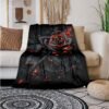 Burnt Rose Printed Quilts Fleece Blankets Birthday Gifts Valentine's Day Holiday Throw Blankets