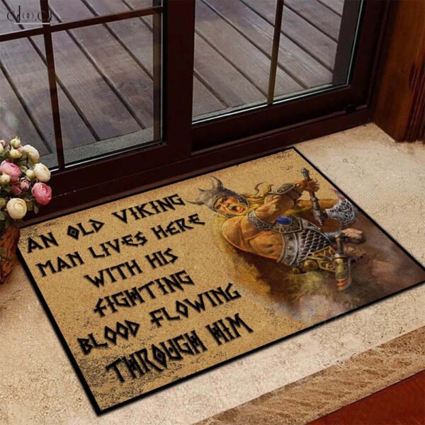 Viking God of War Viking Symbol Doormat Decor Welcome Mat Non slip Carpets