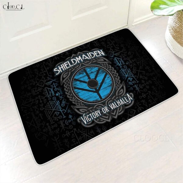 Viking God of War Viking Symbol Doormat Decor Welcome Mat Non slip Carpets
