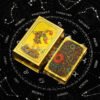 Card Game Gold Foil Tarot Card Bronzing PVC Waterproof Board Game Poker Divination Gift Box Set Luxury Cosmic Gold Color Manual
