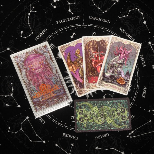 Card Game Gold Foil Tarot Card Bronzing PVC Waterproof Board Game Poker Divination Gift Box Set Luxury Cosmic Gold Color Manual