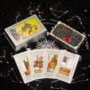 Card Game Gold Foil Tarot Card PVC Waterproof Board Game Poker Divination Gift Box Set Cosmic Silver Color Manual