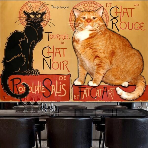 Cat Mandala Tapestry Hippie Macrame Tapestry Wall Hanging Boho Decor  Witchcraft Tapestry  Wall Decor