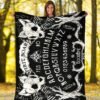 Cat Skulls Ouija Board Throw Blanket Witchy Premium Blanket Gothic Home Decor Goth Blanket Halloween Decor Witchcraft Blanket