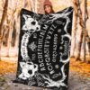 Cat Skulls Ouija Board Throw Blanket Witchy Premium Blanket Gothic Home Decor Goth Blanket Halloween Decor Witchcraft Blanket