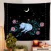 Cat Witchcraft Tapestry Wall Hanging Moon Tapestries  Wall Black Home Decor