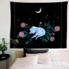 Cat Witchcraft Tapestry Wall Hanging Moon Tapestries  Wall Black Home Decor