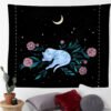 Cat Witchcraft Tapestry Wall Hanging Moon Tapestries  Wall Black Home Decor