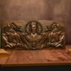 Catholic Saints Church cross-wall decoration Sacred Heart Jesus wood carving plaque Bible human savior Christ baptism statue