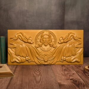 Catholic-Saints-Church-cross-wall-decoration-Sacred-Heart-Jesus-wood-carving-plaque-human-savior-Christ-baptistery Catholic Saints Church cross-wall decoration Sacred Heart Jesus wood carving plaque human savior Christ baptistery statue