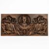 Catholic Saints Church cross-wall decoration Sacred Heart Jesus wood carving plaque human savior Christ baptistery statue