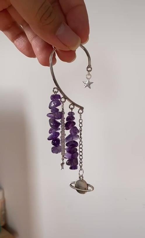 Celestial Earring,Star Ear Cuff No Piercing Fake Piercing Faux Non Pierced Clip on Birthday Gift Idea