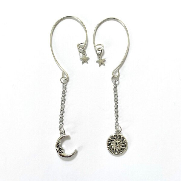 Celestial Earring,Star Ear Cuff No Piercing Fake Piercing Faux Non Pierced Clip on Birthday Gift Idea