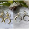 Celestial Sun And Moon Earrings Crescent Phase Boho Witchy Brass Or Antique Silver Color Jewelry 2020 New Women Gift Girlfriend