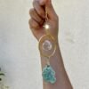 Celestial Sun Catcher for Car | Raw Crystal Sun Catcher | Rear View Mirror Accessory | Amazonite Sun Catcher|Car Accessory