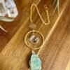 Celestial Sun Catcher for Car | Raw Crystal Sun Catcher | Rear View Mirror Accessory | Amazonite Sun Catcher|Car Accessory