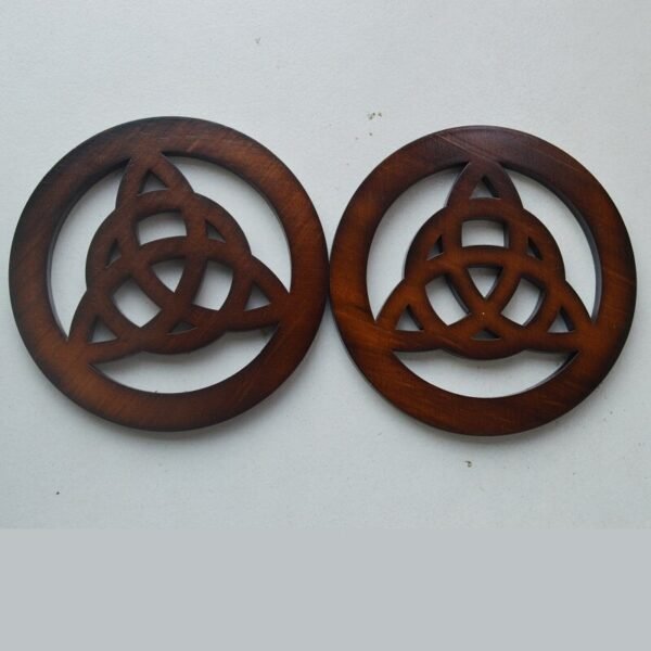 Celtic Knot Wooden altar tile Pentagram props Coaster Ritual Divination Wicca witchcraft supplies for altar table Decorations