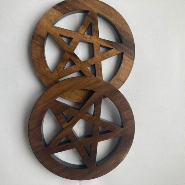 Celtic Knot Wooden altar tile Pentagram props Coaster Ritual Divination Wicca witchcraft supplies for altar table Decorations