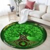 Celtic Viking Round Rug Floor Mat Tree of Life Round Carpet Yggdrasil Floor Mat Anti Slip Chair Mat for Children Kids Playmat| |