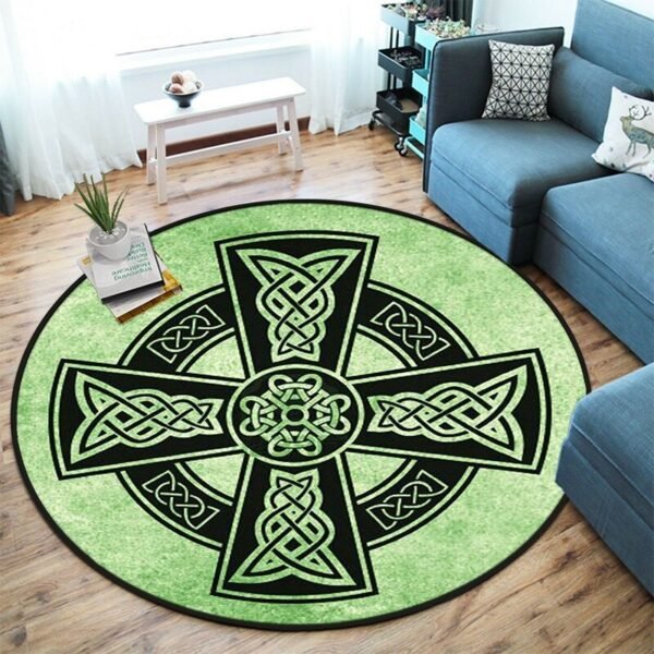 Celtic Viking Round Rug Floor Mat Tree of Life Round Carpet Yggdrasil Floor Mat Anti Slip Chair Mat for Children Kids Playmat| |
