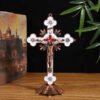 Christian Cross Home Decor Catholic Christ Jesus Orthodox Priest Church Utensils Crucifixo Ornament Religious Gift
